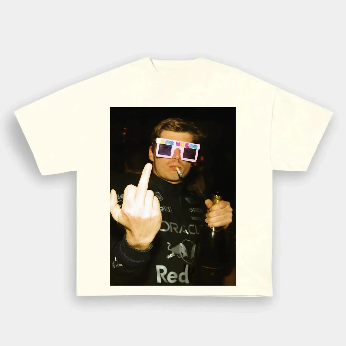 2026 Spring/Summer Verstappen Creative Pattern Men's Shirt Retro O-neck Sport Short Sleeve T-Shirt