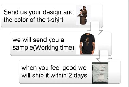 Custom T Shirt for Men Front Back Print Make Your Design Logo Text Gift Tshirt 100% Cotton Made in US