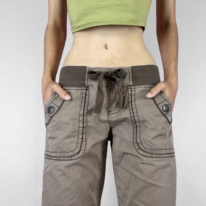 2000s Clothes Y2k Low Rise Boot Cut Jeans Woman Casual Black Striped Denim Trousers Streetwear Flare Pants P77-DD25