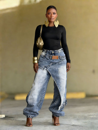 Women Straight Pants Jeans Long Length Tassels Trousers Stretch Mid Waist Washed 2025 Streetwear Denims Vintage Distressed 2026