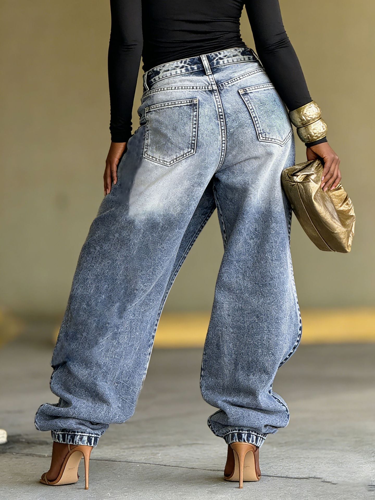 Women Straight Pants Jeans Long Length Tassels Trousers Stretch Mid Waist Washed 2025 Streetwear Denims Vintage Distressed 2026