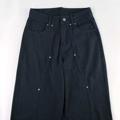 2000s Clothes Y2k Low Rise Boot Cut Jeans Woman Casual Black Striped Denim Trousers Streetwear Flare Pants P77-DD25