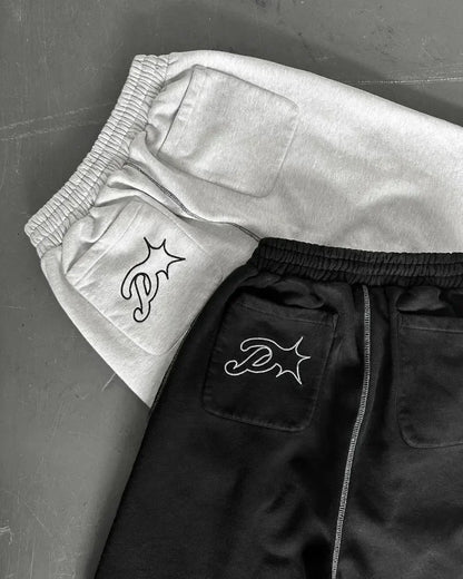 Man Y2k Pants Joggers Men Streetwear Embroidered Pink Long Sweatpants Cargo Clothing Casual Police Trousers American Harajuku