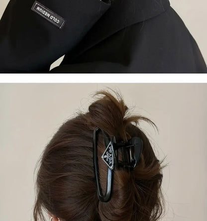 1/2pcs jelly colored injection molded clip, suitable for women's new high-end style, large board hair clip, shark clip hair clip