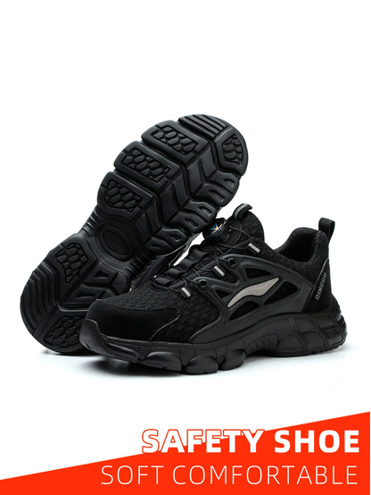 Breathable Woven Knit Industrial Construction Sneakers Industrial And Construction Site protective shoes