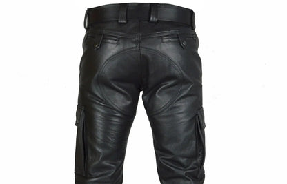 Men's Autumn Winter Pants Punk Retro Goth Slim Casual Long Pants Faux Leather Fashion Casual Solid Color Trousers Pencil Pants