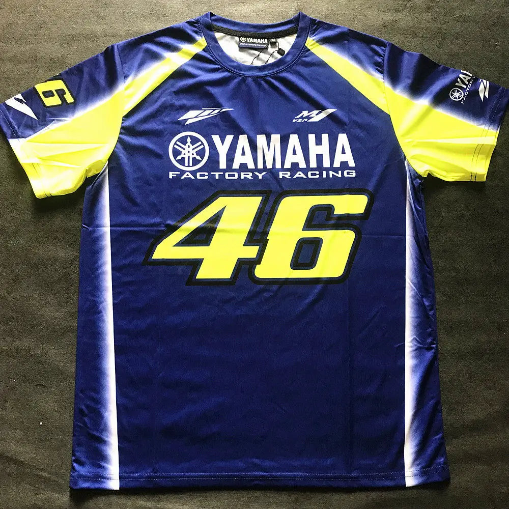 2026 YAMAHA 46 Motorcycle Racing Short Sleeved Tee Men Women Fashionable Casual Oversized Breathable Quick Drying Sports Shirt