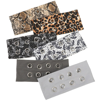 Punk Girl Hollowed Out Eyelets Wide Elastic Headband Stretchy Metal Rock Steampunk for Sports Headbands Hair Accessories