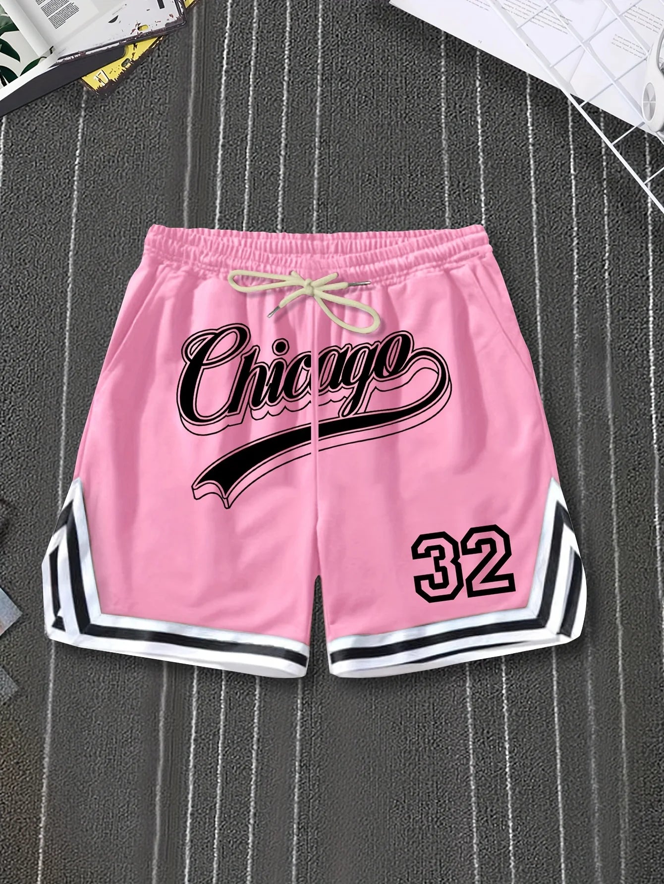 Summer 2025 new 3D digital 32 print casual, fashionable, sporty, soft, comfortable, lightweight and breathable men's shorts