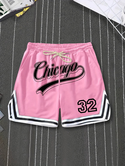 Summer 2025 new 3D digital 32 print casual, fashionable, sporty, soft, comfortable, lightweight and breathable men's shorts