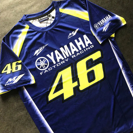2026 YAMAHA 46 Motorcycle Racing Short Sleeved Tee Men Women Fashionable Casual Oversized Breathable Quick Drying Sports Shirt