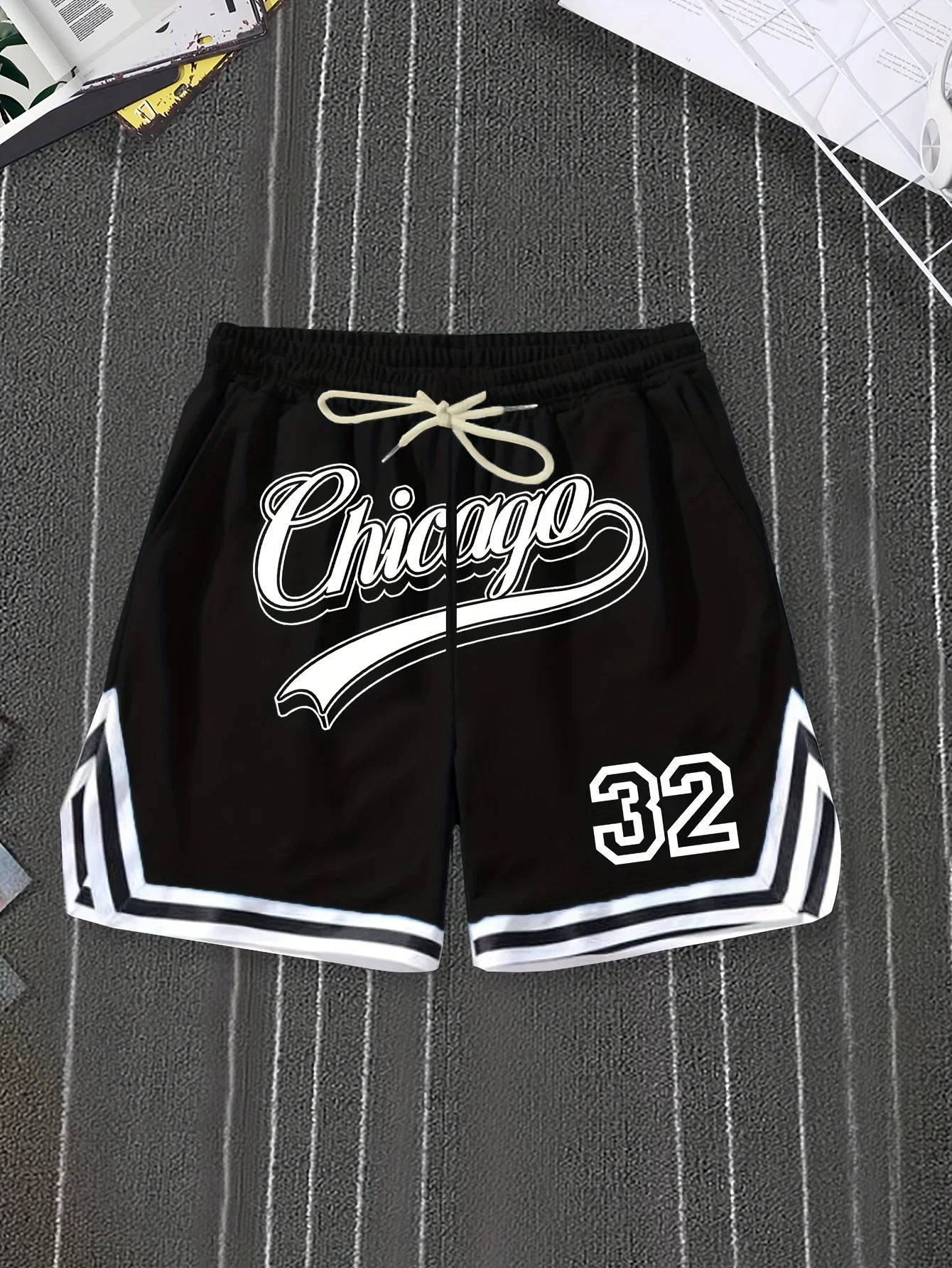 Summer 2025 new 3D digital 32 print casual, fashionable, sporty, soft, comfortable, lightweight and breathable men's shorts