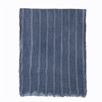Cotton Linen Striped Scarf for Men Women Soft Warm Neckerchief Short Tassel Scarves Male Accessories Bufandas Shawls