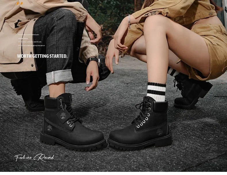 High Top Boots Hiking Shoes Men Anti-slip Outdoor Shoes Men Lace-up Comfortable Soft Breathable Casual Sneakers Shoes Men