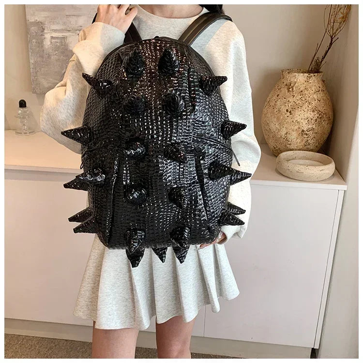 Fashion Hedgehog Shape PU Backpacks Large Capacity Backpacks 2026 High Quality  New Style Unique Design Personality School Bags