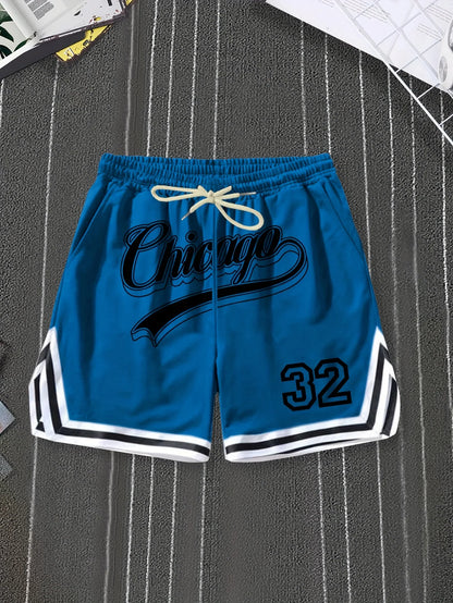 Summer 2025 new 3D digital 32 print casual, fashionable, sporty, soft, comfortable, lightweight and breathable men's shorts