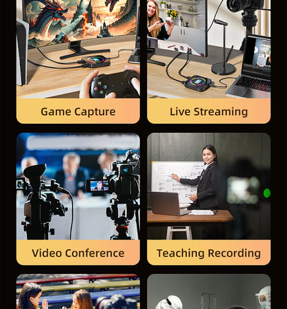 UNISHEEN 4K60 Game Streaming Equipment Live Broadcast 2160p OBS vMix Loopout PS5 Grabber Dongle VIDEO CAPTURE Card Box