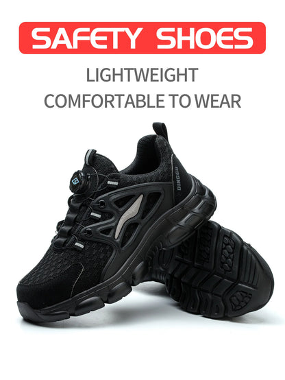 Breathable Woven Knit Industrial Construction Sneakers Industrial And Construction Site protective shoes