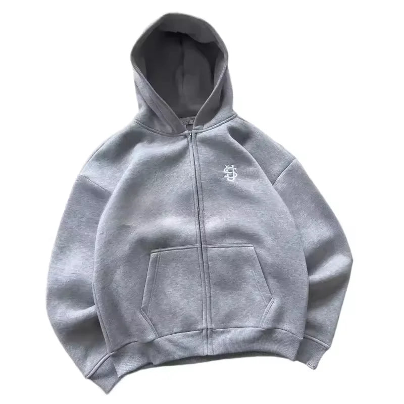 Streetwear Hoodie Sets Mens Y2K Straight Sweatpants Fashion Embroidery Logo Suits Casual High Street Couple Training Suit