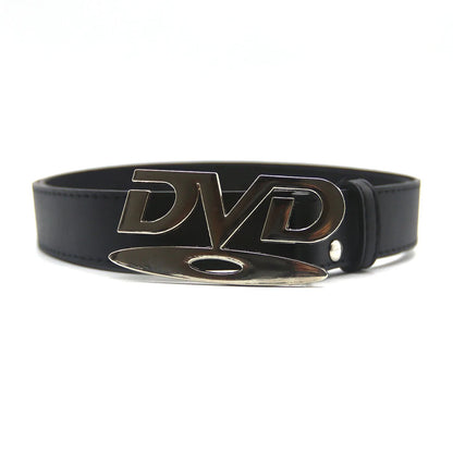 Fashion Y2K Women's Belt Retro DVD Buckle Design Niche Influencer Denim Belt Hip-Hop Nightclub Party Belt for Women