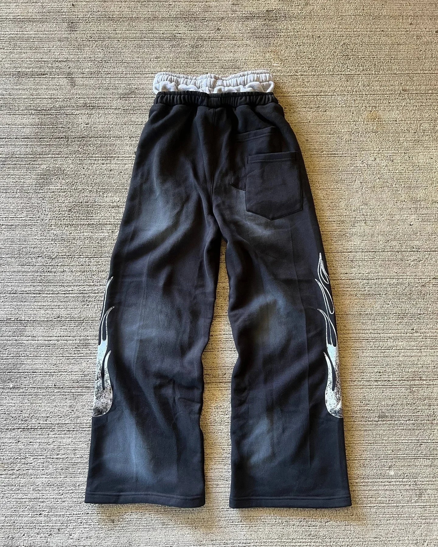 American Y2K Pants Baggy Sweatpants Letter Patch Retro Double Layer Design Men Hip Hop Gothic Elastic Waist Jogging Casual Pants