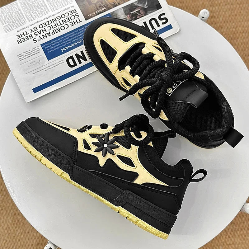 Men Platform Vulcanized Shoes New Fashion Increased Thick Sole Breathable Casual Wear Resistant Casual Sports Shoes for Men