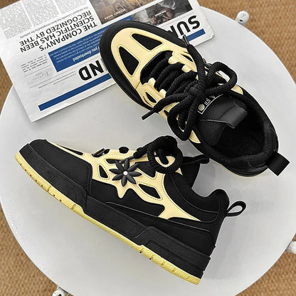 Men Platform Vulcanized Shoes New Fashion Increased Thick Sole Breathable Casual Wear Resistant Casual Sports Shoes for Men