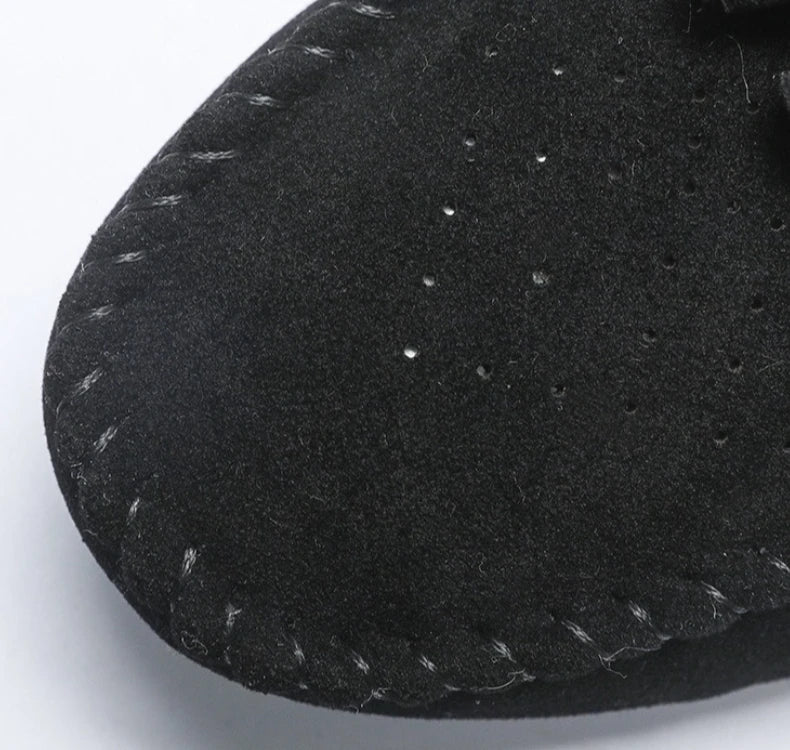 Fashion suede tassel men's casual leather shoes sneakers for lazy people  comfortable driving shoes