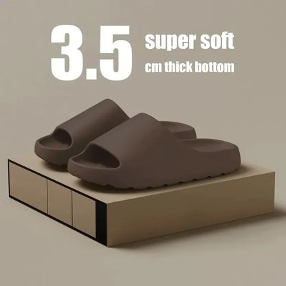 Men's Slippers EVA Soft Thick Soled Summer Fashion Slippers & Women's Yeezys Slides Beach Sandals