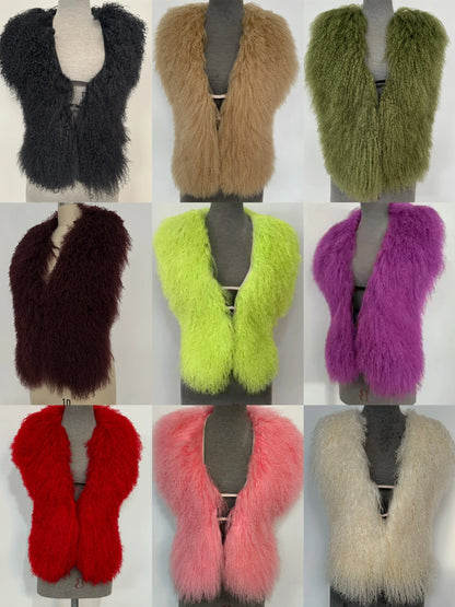 New Fur Slippers Imitation Fur Mueller Shoes Famous Height thick Soled Slippers