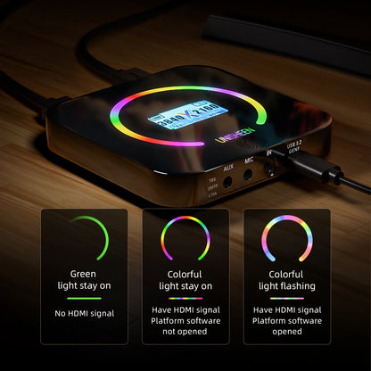 UNISHEEN 4K60 Game Streaming Equipment Live Broadcast 2160p OBS vMix Loopout PS5 Grabber Dongle VIDEO CAPTURE Card Box