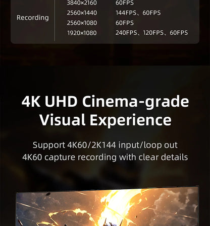 UNISHEEN 4K60 Game Streaming Equipment Live Broadcast 2160p OBS vMix Loopout PS5 Grabber Dongle VIDEO CAPTURE Card Box