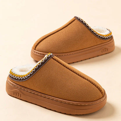 Winter Anti-slip Women's Soft Slipper Boots Fashion Couples Outdoor Casual Indoor Fuzzy Warm Comfort Men Plush Houseshoes Girls