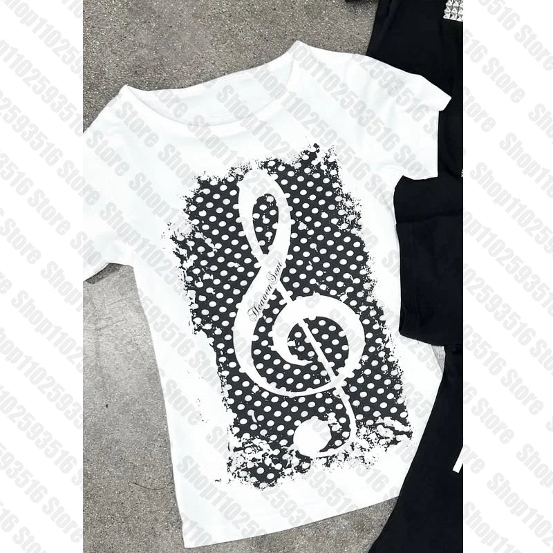 Baby Tees Y2k Kitty Women's Cropped Grunge Clothes Crop Top Women Anime Girl 90s Clothes Vintage Aesthetic Clothing Kpop Goth