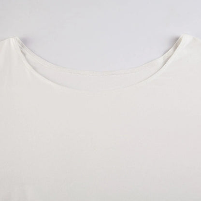 Streetwear Off-shoulder Crop Top Vintage 2000s White Long Sleeve Loose T Shirts Women Casual Autumn y2k T-shirt Harajuku