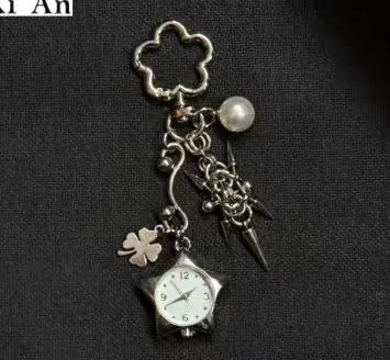 Original Hollow Heart Pocket Watch Chain keychain Design Steampunk Clock Vintage Necklace Pendant Jewelry Watch Men Women Gift