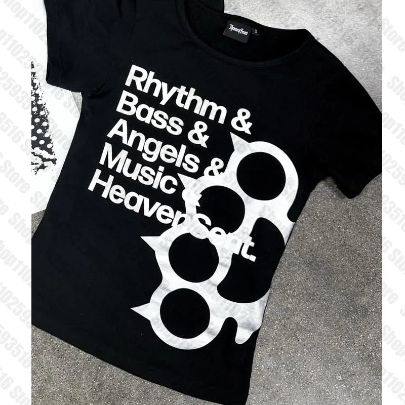 Baby Tees Y2k Kitty Women's Cropped Grunge Clothes Crop Top Women Anime Girl 90s Clothes Vintage Aesthetic Clothing Kpop Goth