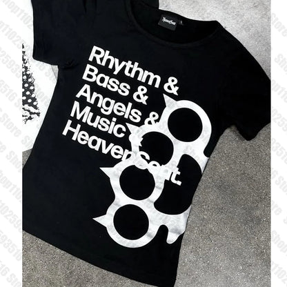 Baby Tees Y2k Kitty Women's Cropped Grunge Clothes Crop Top Women Anime Girl 90s Clothes Vintage Aesthetic Clothing Kpop Goth