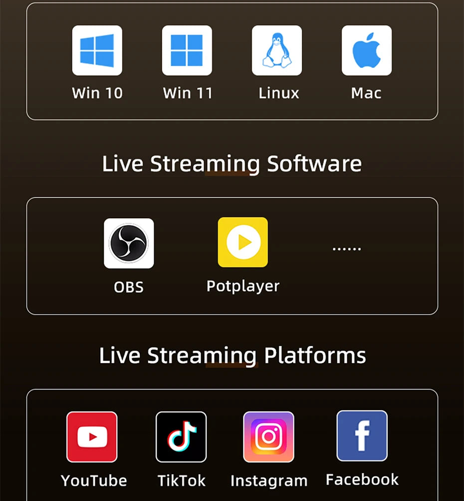 UNISHEEN 4K60 Game Streaming Equipment Live Broadcast 2160p OBS vMix Loopout PS5 Grabber Dongle VIDEO CAPTURE Card Box