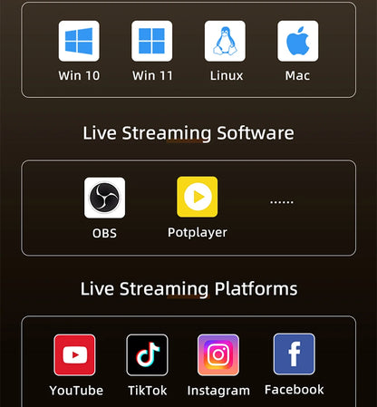 UNISHEEN 4K60 Game Streaming Equipment Live Broadcast 2160p OBS vMix Loopout PS5 Grabber Dongle VIDEO CAPTURE Card Box