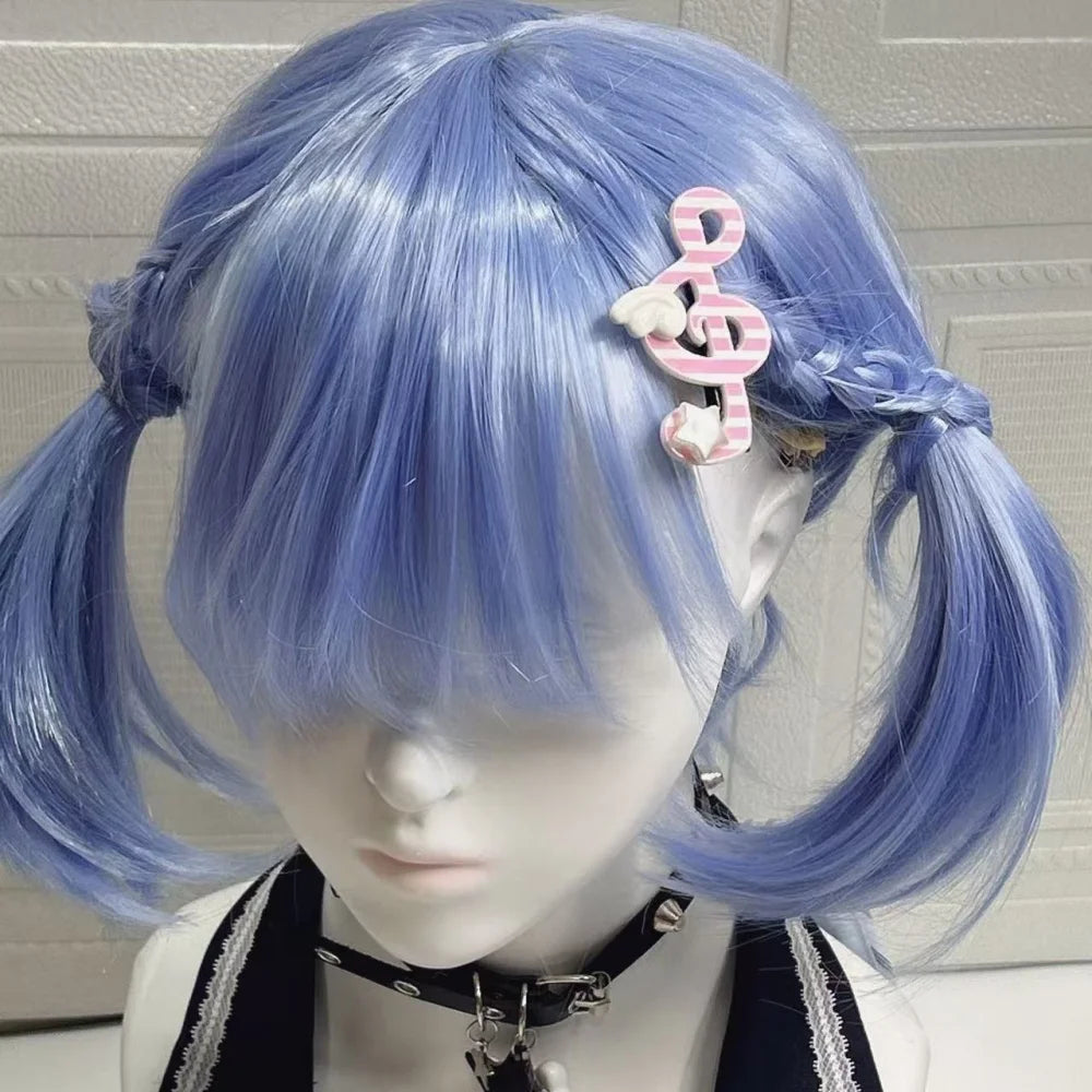 Kawaii trendy hair clips Musical Symbol Resin wings hair jewelry accessories y2k Unique Striped Star girls headband