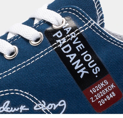 2025 Summer Men's Canvas Sneakers Low-Top Casual Breathable Shoes for Teen Trendy Lightweight Youth Streetwear Comfort Footwear