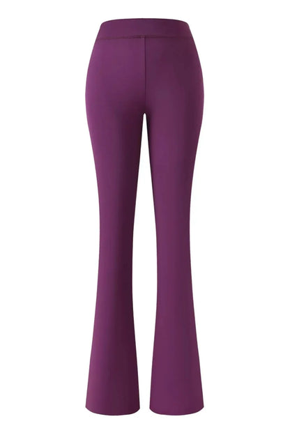 Gia zip-up cap long sleeve high spring top & low waist micro flared pants