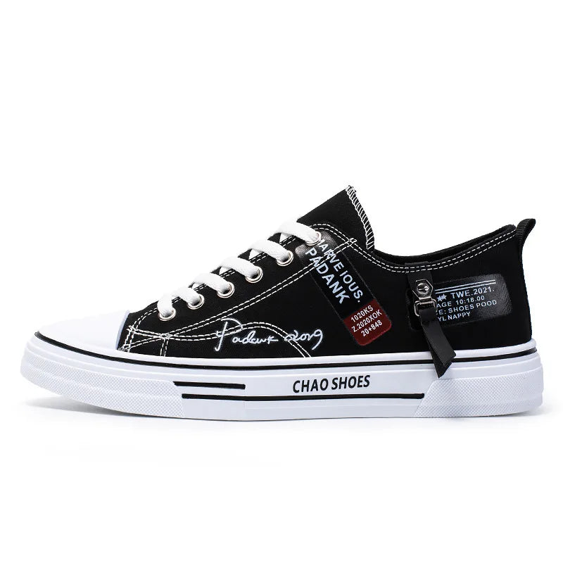 2025 Summer Men's Canvas Sneakers Low-Top Casual Breathable Shoes for Teen Trendy Lightweight Youth Streetwear Comfort Footwear