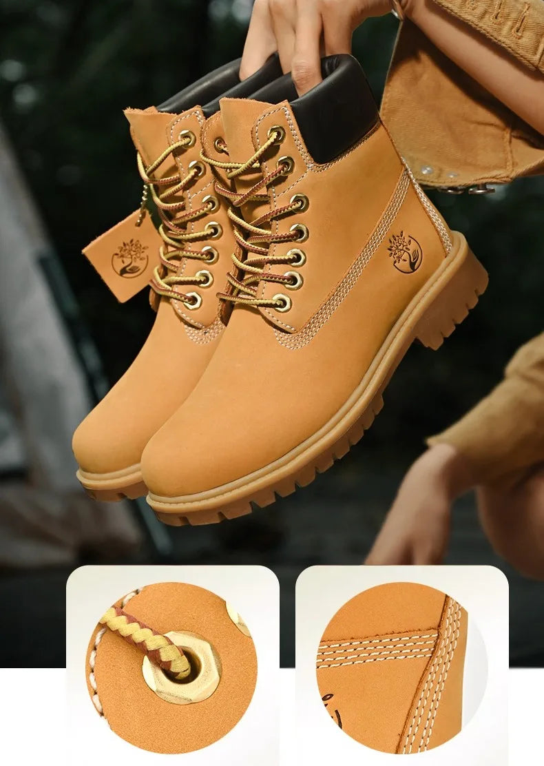 High Top Boots Hiking Shoes Men Anti-slip Outdoor Shoes Men Lace-up Comfortable Soft Breathable Casual Sneakers Shoes Men