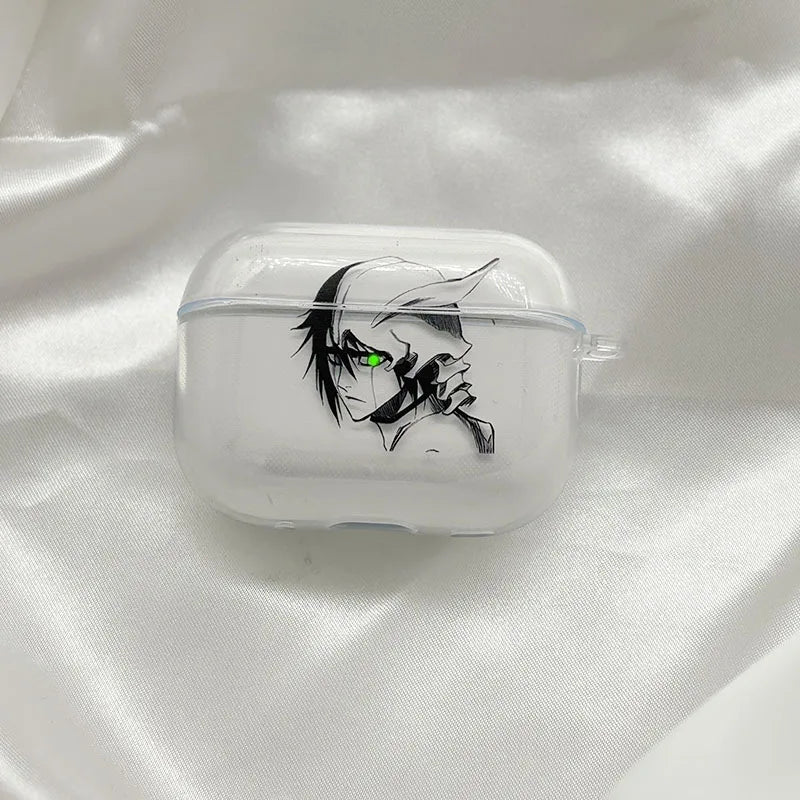 Anime Ulquiorra Cifer Transparent TPU Case for Airpods  Pro 2 1 3 Soft Silicone Cover Air Pods4 1/2/3Earphone Cover
