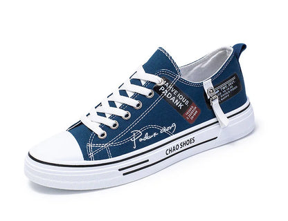 2025 Summer Men's Canvas Sneakers Low-Top Casual Breathable Shoes for Teen Trendy Lightweight Youth Streetwear Comfort Footwear