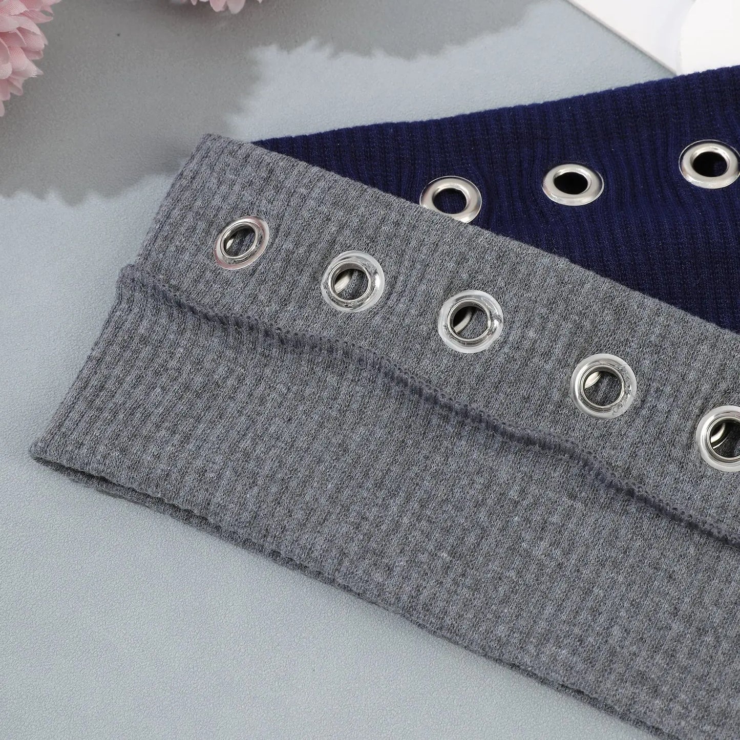 Punk Girl Hollowed Out Eyelets Wide Elastic Headband Stretchy Metal Rock Steampunk for Sports Headbands Hair Accessories