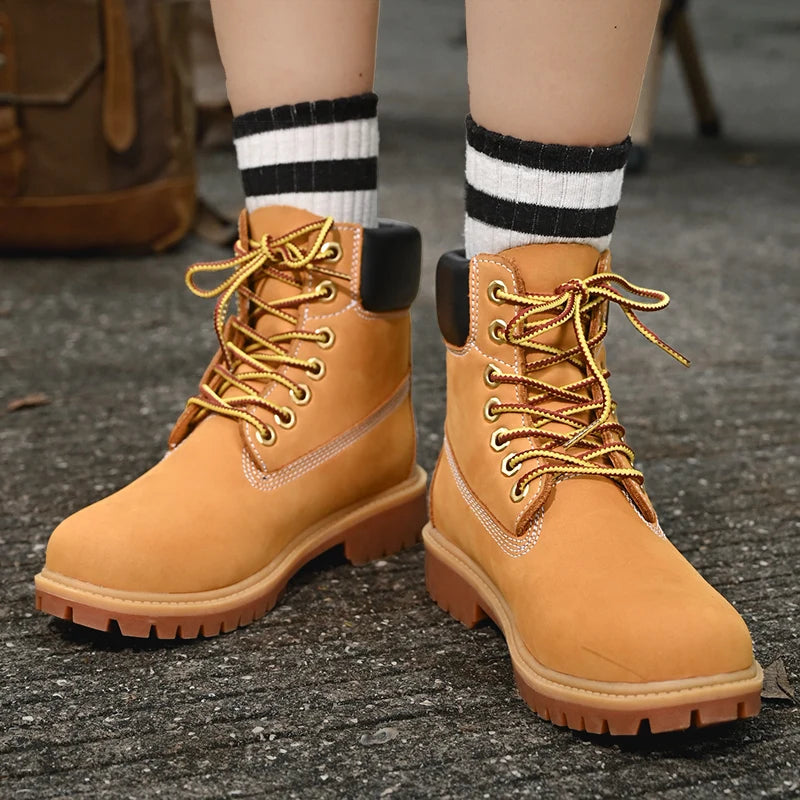 High Top Boots Hiking Shoes Men Anti-slip Outdoor Shoes Men Lace-up Comfortable Soft Breathable Casual Sneakers Shoes Men