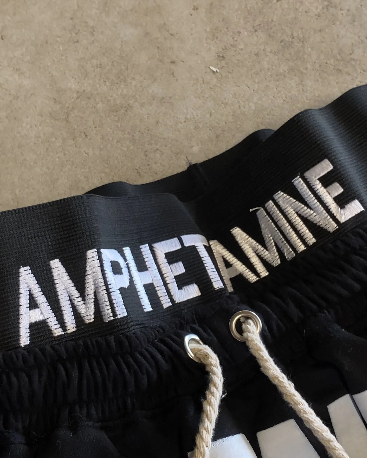 Y2K Fashion Streetwear Gothic Punk Striped Letter Embroidery Trendy Sweatpants Retro Loose Hip Hop Casual Stretch Jogging Pants